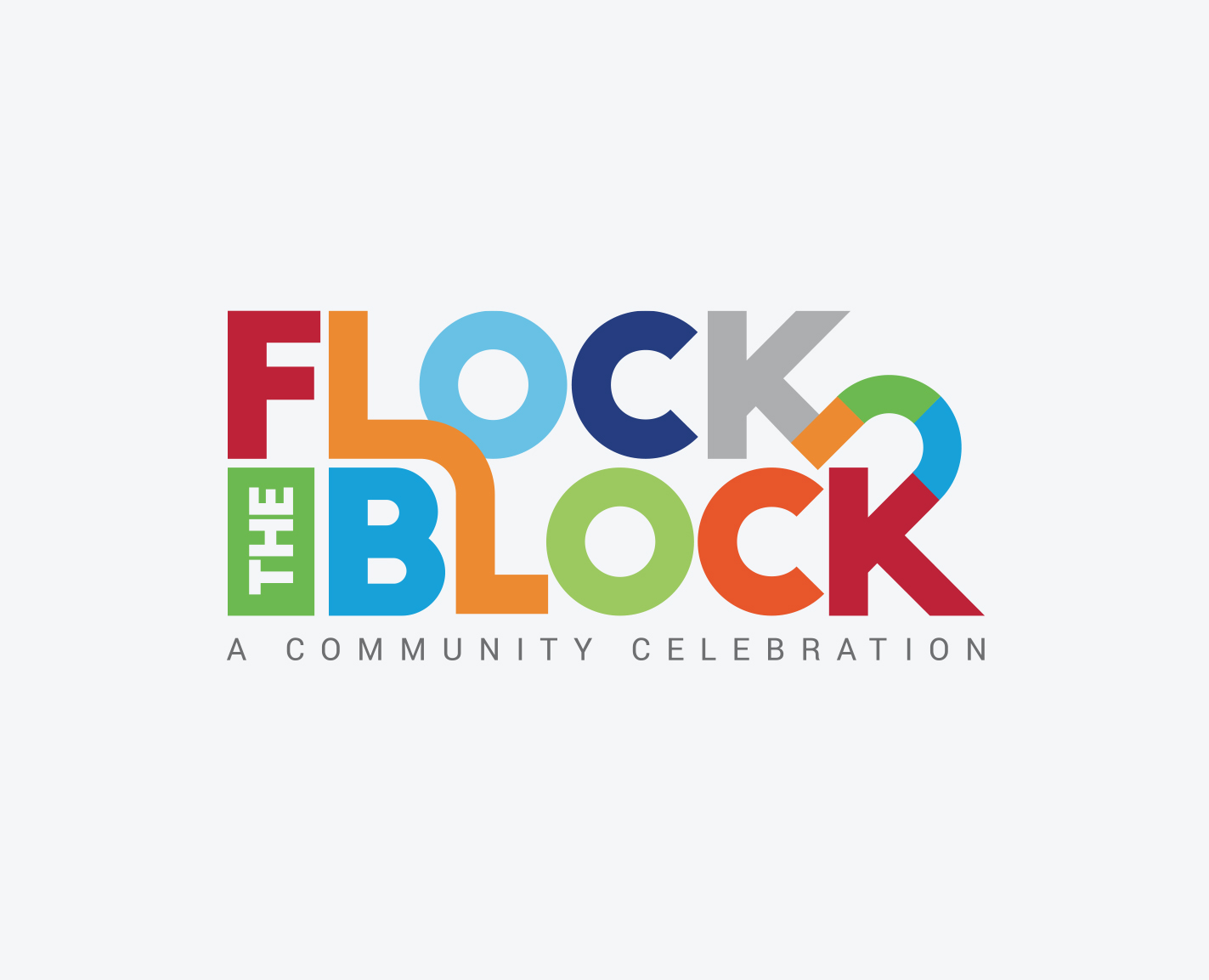 Flock the Block event logo. Copyright 2024 College of the Mainland.
